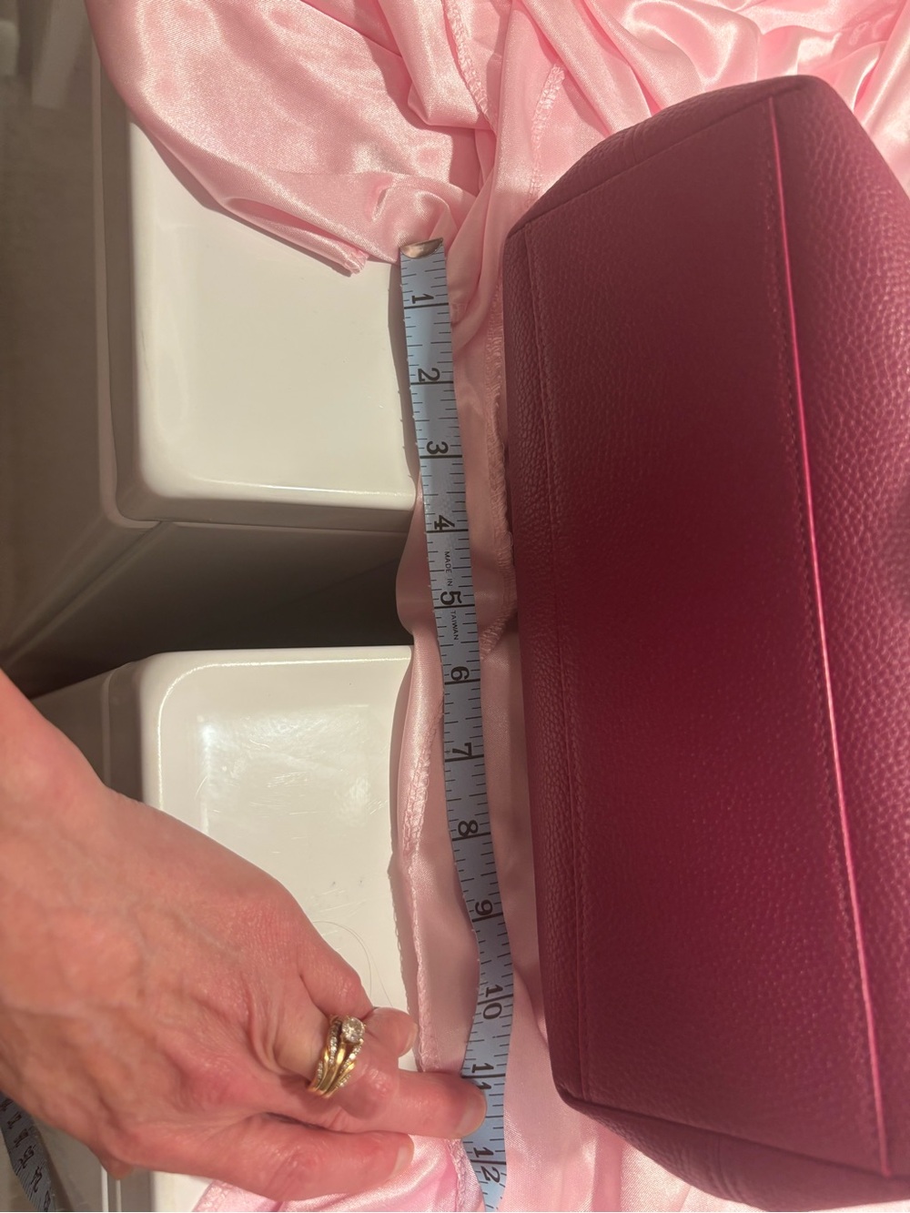 Coach Pebbled Leather Tote in Berry Plum - Picture 10 of 13